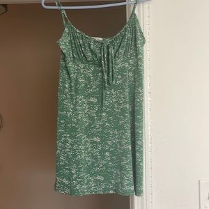 Green and white floral dress size large